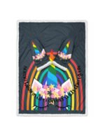 Rainbow Unicorn Valentines Day Sleeve Blankets